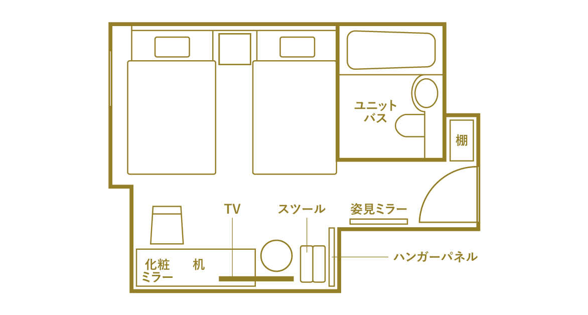 ジュニアツインルーム平面図